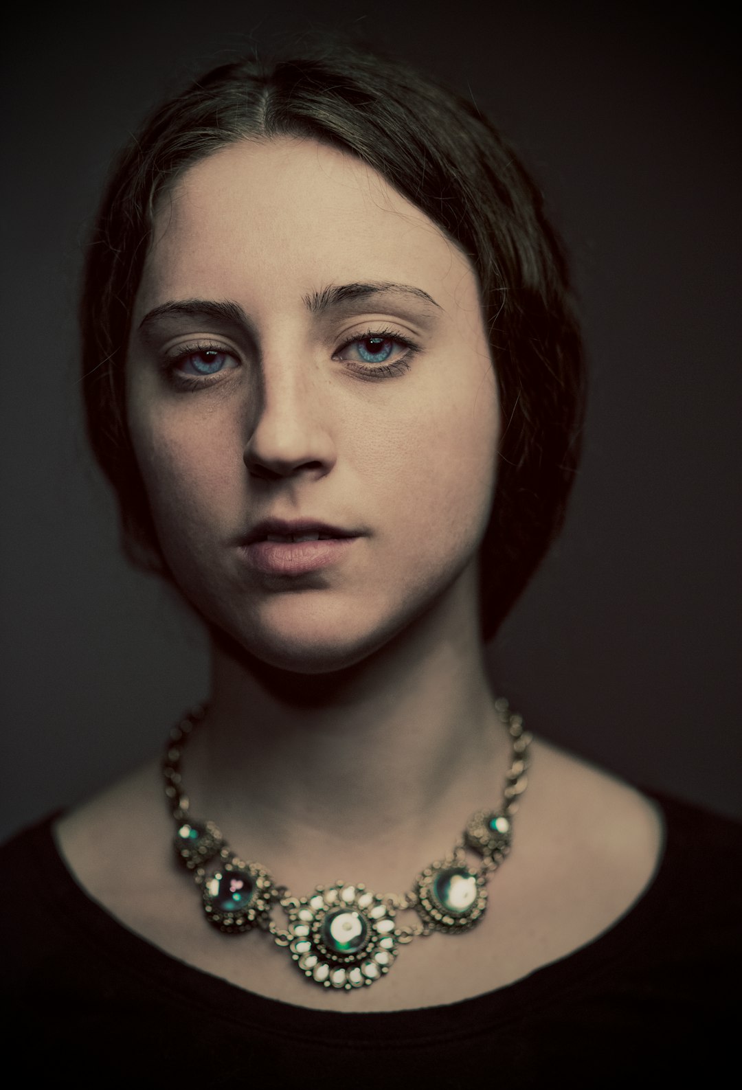 Painting by Learning Game portrait photography of woman in black top